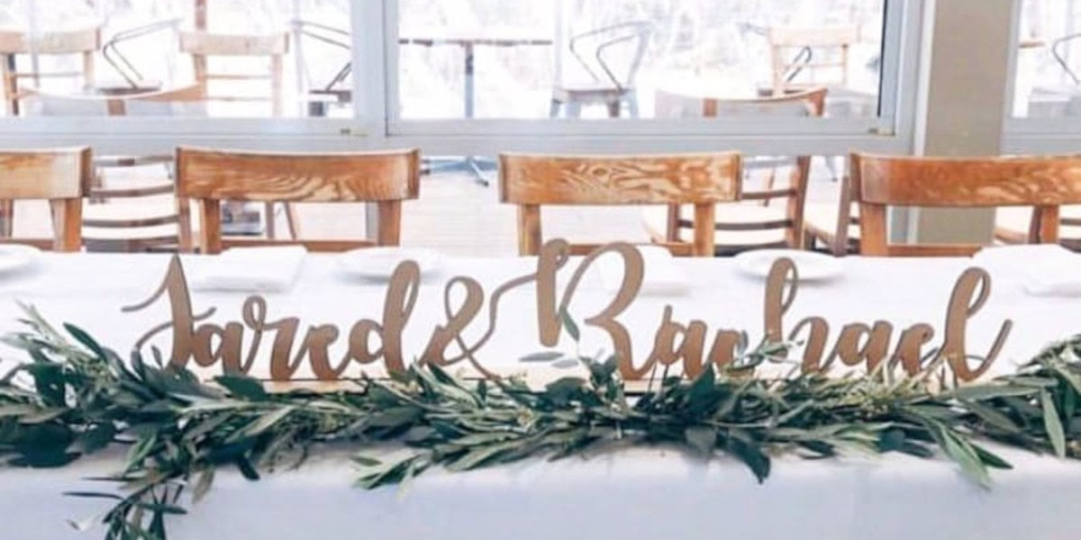 Mr & Mrs Names Table Decoration