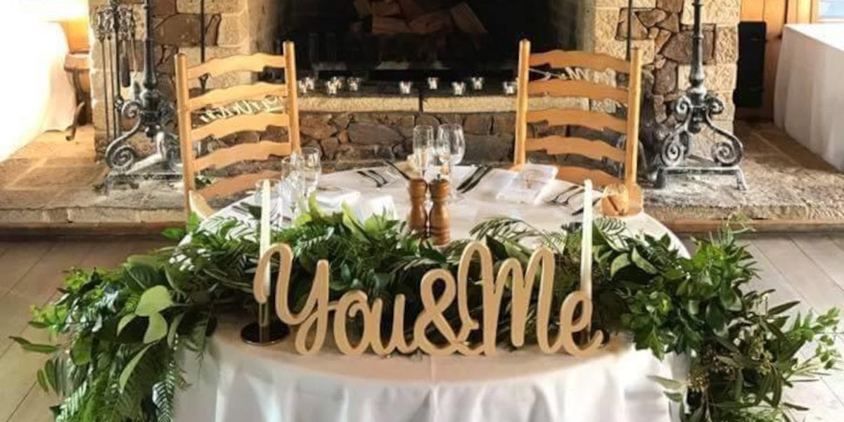 You & Me Sign Table Decoration
