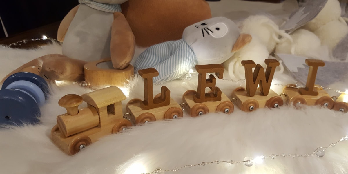 Kids Train Wood Letters